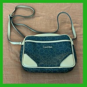 Calvin Klein Brown and Cream Crossbody Bag